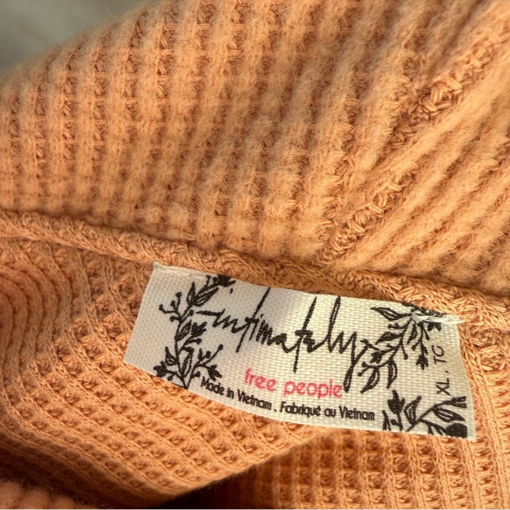 Free People Intimately FP Autumn Cozy Bodysuit In Toasted Size: XL NWOT - Picture 6 of 9